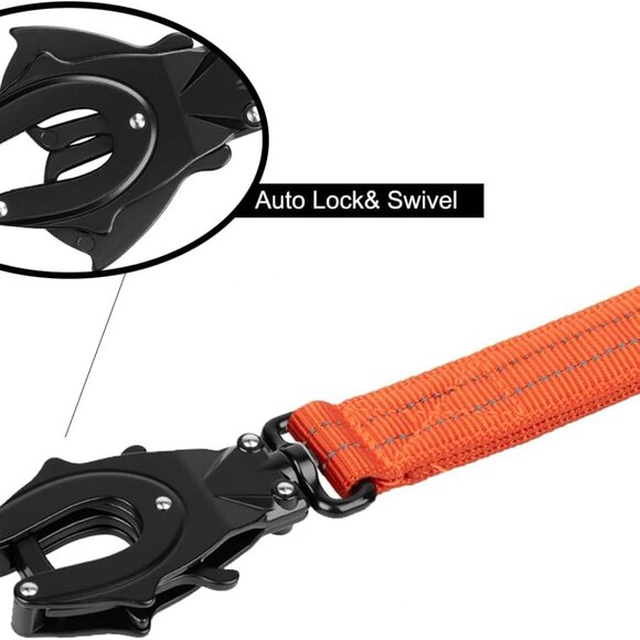 ICEFANG Tactical Dog Leash,K9 Training Walking Bungee Lead with 2 Control Handle - Picture 4 of 5